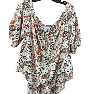 Paisley Off-Shoulder Top